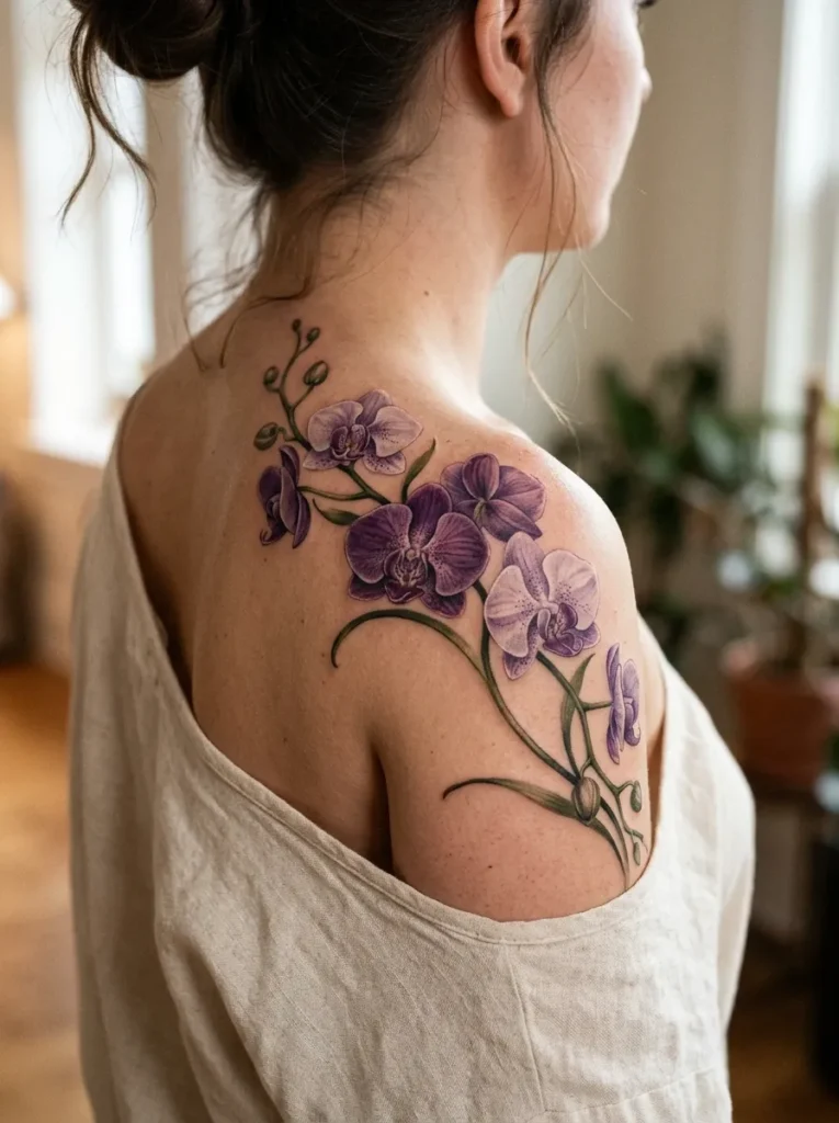 Arching orchid