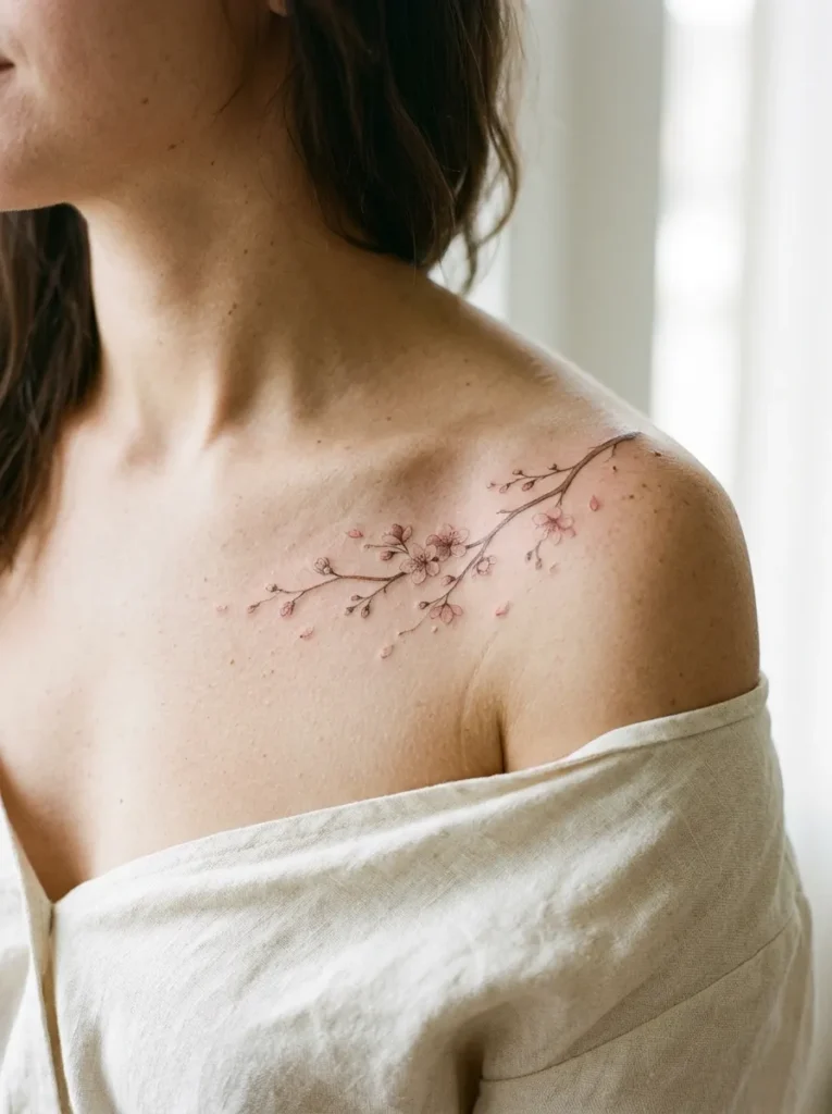 Cherry blossom branch