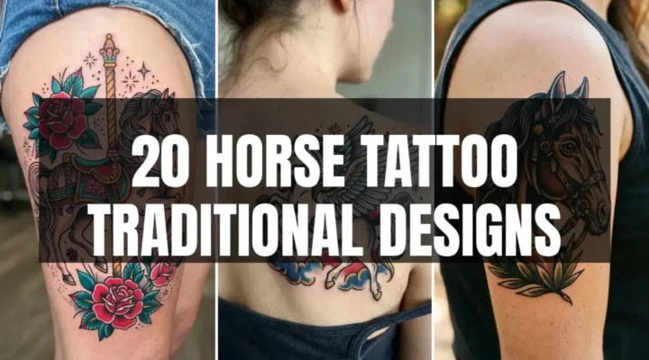 Horse tattoo traditional image