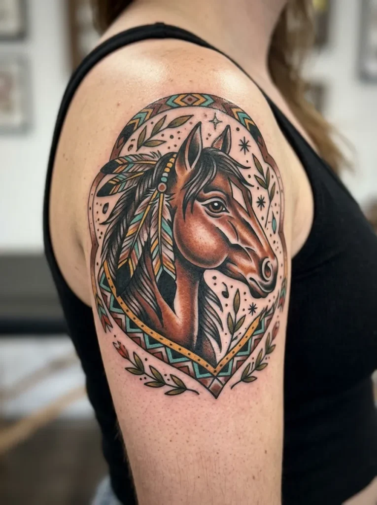Native inspired horse