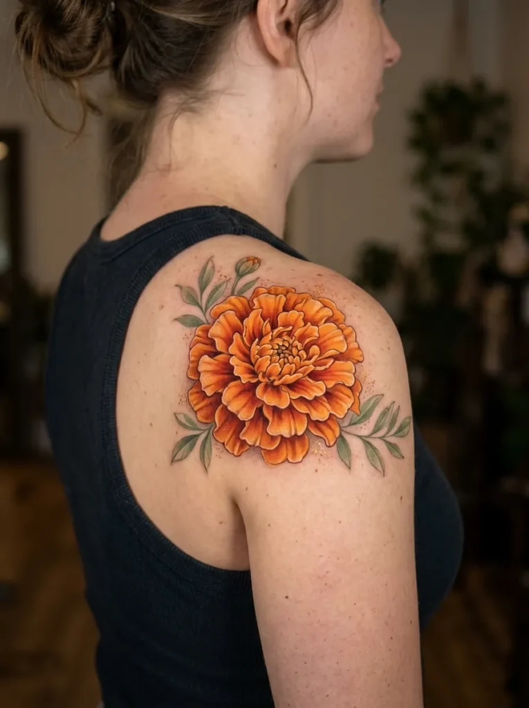 Ruffled marigold