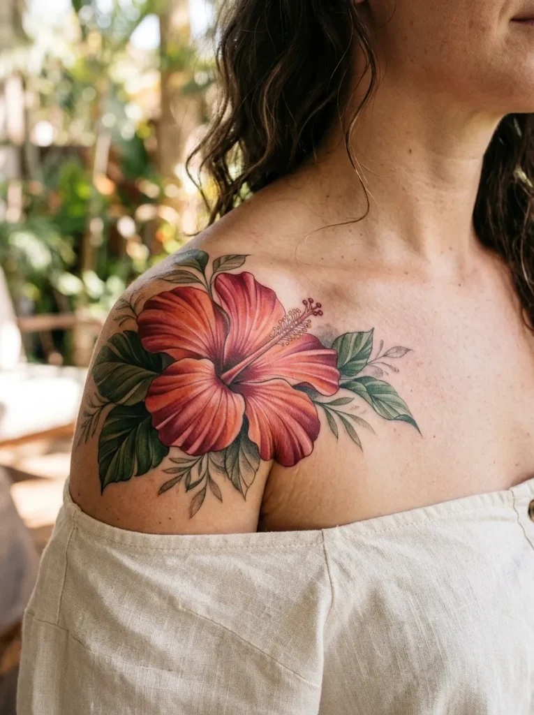 Tropical hibiscus